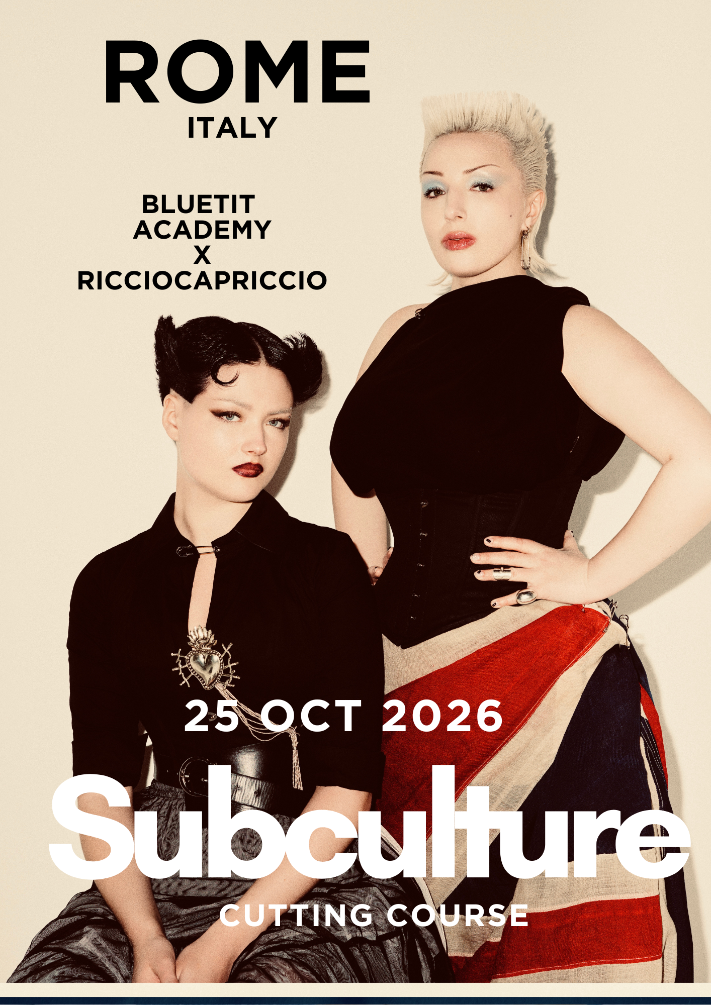 Blue Tit Academy's Half Day Look and Learn Subculture Cutting Course -  RiccioCapriccio in Rome